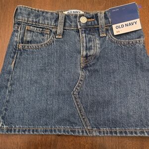 Old Navy Blue Denim Mini Skirt with Front Pockets